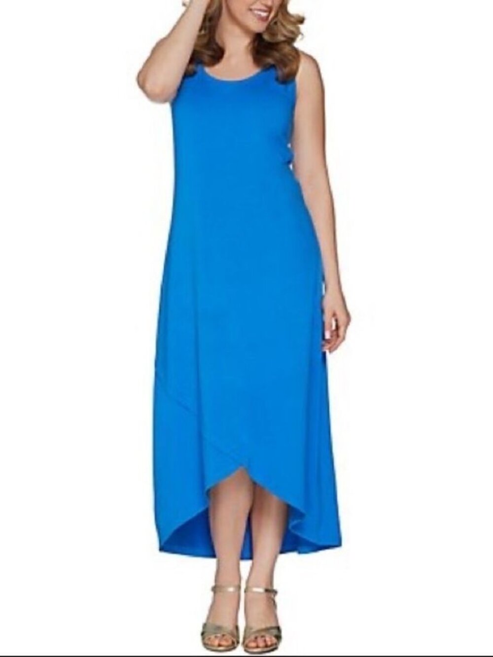 IsaacโMizrahiย Hi-LowโTulipโHemโKnitโDress